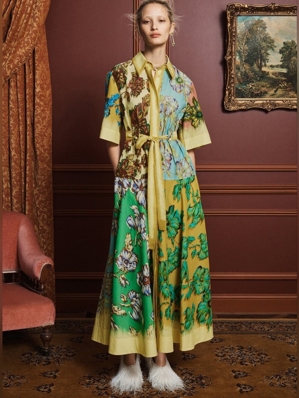 ALEMAIS Jerry Maxi Shirtdress